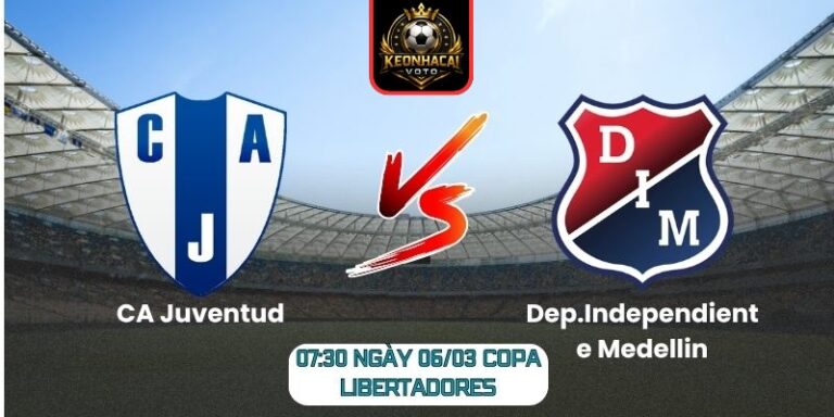 Soi kèo trận CA Juventud vs Dep.Independiente Medellin (07:30 ngày 06/03, Copa Libertadores)
