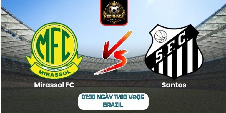 Soi kèo trận Mirassol FC vs Santos (07:30 ngày 11/03, VĐQG Brazil)